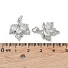 Rack Plating Brass Clear Cubic Zirconia Pendants KK-B078-02P-01-3