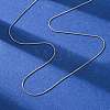 1MM 304 Stainless Steel Round Snake Chain Necklaces NJEW-T016-27P-2