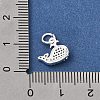 Brass Micro Pave Clear Cubic Zirconia Charms KK-D110-08B-S-3
