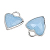 Natural White Jade Faceted Pendants G-Z154-01P-08-2
