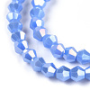 Opaque Solid Color Electroplate Glass Beads Strands LS-EGLA-A039-P2mm-B19-2