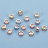 BENECREAT 30Pcs 3 Colors Rack Plating Brass Micro Pave Cubic Zirconia Slide Charms KK-BC0012-83-4