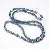 Electroplate Crystal Glass Rice Beads Strands X-EGLA-F042-A07-3
