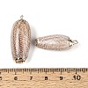 Electroplate Natural Sea Shell Pendants SSHEL-T018-04-3