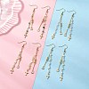 Cross 304 Stainless Steel Dangle Earrings EJEW-JE06779-1