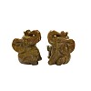 Natural Agate Carved Healing Elephant Figurines ELEP-PW0001-55E-2