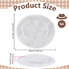 Cotton Imitation Flat Round Fascinator Hat Base for Millinery FIND-WH0173-460A-2