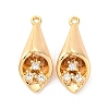 Brass Rhinestone Pendants KK-E793-24G-1