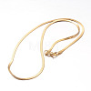 304 Stainless Steel Snake Chain Necklaces NJEW-F195-01A-G-2