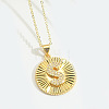 Brass Micro Pave Cubic Zirconia Necklaces FS-WG1D774-19-1