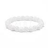 Natural Gemstone & Synthetic Crackle Quartz Round Beaded Stretch Bracelet for Women BJEW-JB08528-4