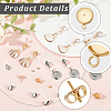 48Pcs 2 Styles Stainless Steel Stud Earring Findings STAS-BBC0010-23B-6