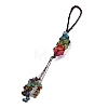 Natural 7 Chakra Stones Chips Tassel Curtain Tiebacks MAKN-YWC0001-04-1