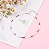 Round Opaque Colours Glass Seed Beaded Necklaces NJEW-JN03363-03-4