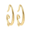 Brass Earring Hooks KK-Z154-15G-1