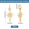6Pcs Brass Pendants KK-BBC0026-01G-2