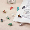 Fashewelry 20Pcs 10 Styles Natural & Synthetic Mixed Gemstone Pendants G-FW0001-36-15