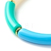 Candy Color Chunky Curved Tube Beads Stretch Bracelet BJEW-JB07298-01-5