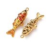 304 Stainless Steel Enamel Pendants STAS-Z193-13G-04B-2