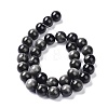 Natural Silver Obsidian Beads Strands X-G-D083-01A-2