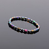 Synthetic Non-magnetic Hematite Oval Hexagonal Column Beaded Stretch Anklets FS-WG276A6-01-2