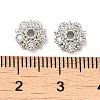 Brass Cubic Zirconia Bead Cap KK-K349-01P-3