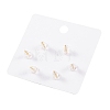 6 Pcs Brass Mirco Pave Clear Cubic Zirconia Ear Studs EJEW-S218-01G-06-2