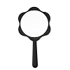 Plastic Flower-Edged Handheld Mirror AJEW-C049-01-2