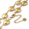 304 Stainless Steel Teardrop Link Necklaces NJEW-I126-05G-2