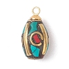 Synthetic Coral and Turquoise Pendants PALLOY-JF05134-3