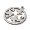 Non-Tarnish 201 Stainless Steel Pendants STAS-E206-03P-05-2