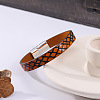 Embossed Imitation Leather Cord Bracelets WG215F5-01-2