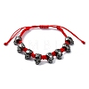 Halloween Theme Adjustable Nylon Cord Braided Beads Bracelets BJEW-JB10915-S-1