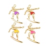Alloy Enamel Pendants FIND-B062-11G-1