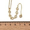 Brass Micro Pave Clear Cubic Zirconia Geometric Pendant Y Tassel Necklaces NJEW-P350-01D-G-5