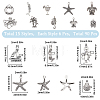 SUNNYCLUE 90Pcs 15 Style Tibetan Style Alloy Pendants TIBEP-SC0002-57-2