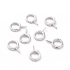 Anti-Tarnish Rhodium Plated 925 Sterling Silver Screw Eye Peg Bails STER-D035-42P-1