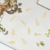 10Pcs 10 Styles Brass Micro Pave Clear Cubic Zirconia Charms KK-BBC0025-92-7