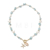 Ocean 304 Stainless Steel Starfish & Alloy Shell Shape Pendant Necklaces NJEW-JN06291-3