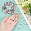 HOBBIESAY 210Pcs 6 Styles Tibetan Style Alloy Spacer Beads FIND-HY0003-56-3