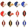 60Pcs 12 Styles Zinc Alloy Enamel Sport Connector Charms FIND-CJ0003-78-1