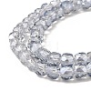 Electroplate Transparent Glass Beads Strands GLAA-C029-03B-03-3
