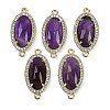 Natural Amethyst Faceted Oval Links G-B126-06G-05-1