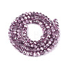 Transparent Electroplate Glass Beads Strands EGLA-Q131-01A-05-2