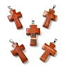 Natural Red Jasper Pendants GG-K002-11F-1