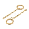 Ion Plating(IP) 304 Stainless Steel Split Key Ring Clasps LS-STAS-L226-009A-G-2