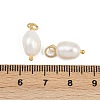 Grade B Natural Cultured Freshwater Pearl Charms X-PALLOY-JF01497-01-3