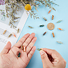 40Pcs 5 Styles Natural Gemstone Copper Wire Wrapped Connector Charms FIND-FH0005-17-3