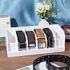 Folding Plastic Belt Organizer Holder with 5 Compartments CON-WH0086-066-5