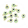 Handmade Evil Eye Lampwork Charms KK-F764-13G-03-2